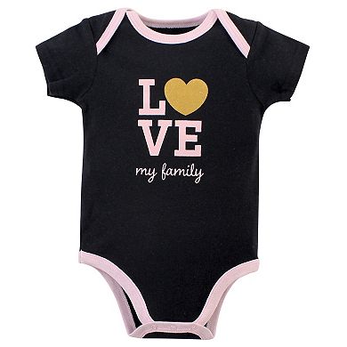 Hudson Baby Infant Girl Cotton Bodysuits 3pk, Daddys Princess
