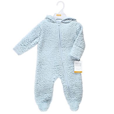 Hudson Baby Faux Shearling Bunting 1pk, Light Blue