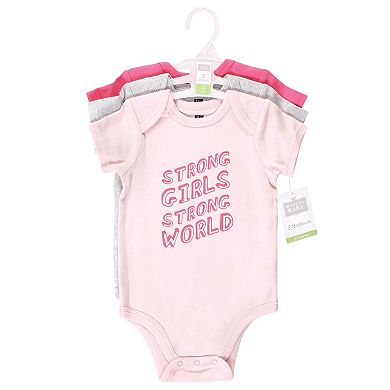 Hudson Baby Infant Girl Cotton Bodysuits, Incredible Me