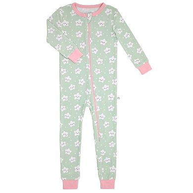Sleep On It Infant Girls Long Sleeve Super Soft Snuggle Jersey Zip-up Coverall With Blankey Buddy