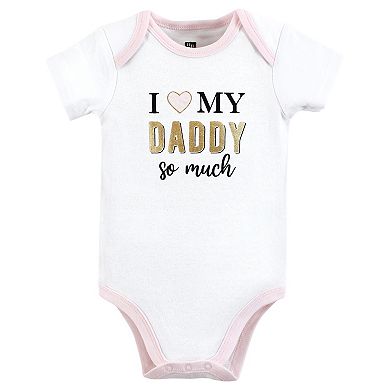 Hudson Baby Infant Girl Cotton Bodysuits, Daddys Princess