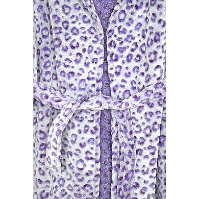 Sleep On It Girls Plush Fleece Shawl Collar Robe With Matching Fleece Slippers
