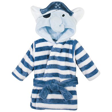 Hudson Baby Infant Boy Plush Bathrobe and Toy Set, Pirate Elephant, One Size