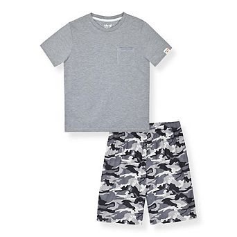 Sleep On It Boys 2 pc Short-Sleeve Jersey Pajama Shorts Set