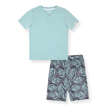Sleep On It Boys 2 pc Short-Sleeve Jersey Pajama Top and Pajama Pants Set