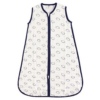 Hudson Baby Infant Boy Muslin Cotton Sleeveless Wearable Sleeping Bag, Sack, Blanket, Football