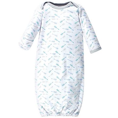 Baby Boy Cotton Gowns, Boy Elephant Stars, Preemie/Newborn