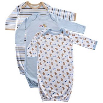 Luvable Friends Infant Boy Cotton Gowns, Blue