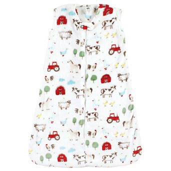 Hudson Baby Infant Boy Plush Sleeping Bag, Sack, Blanket, Boy Farm Animals