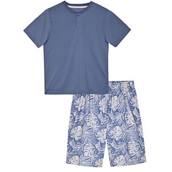 Sleep On It Boys 2 pc Short-Sleeve Jersey Pajama Top and Pajama Bottoms Shorts Set