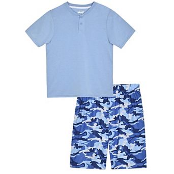 Sleep On It Boys 2 pc Short-sleeve Jersey Pajama Shorts Set