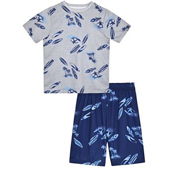 Sleep On It Boys 2 pc Short-sleeve Jersey Pajama Shorts Set