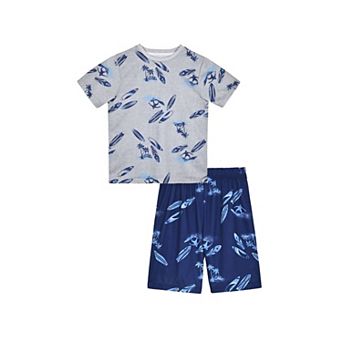 Sleep On It Boys 2 pc Short-Sleeve Jersey Pajama Top and Pajama Pants Set