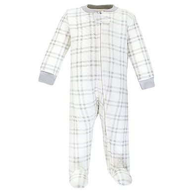 Hudson Baby Infant Boy Premium Quilted Zipper Sleep and Play, Forest Animals