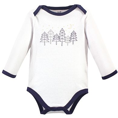 Touched by Nature Baby Boy Organic Cotton Long-Sleeve Bodysuits 5pk, Constellation