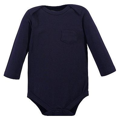 Touched by Nature Baby Boy Organic Cotton Long-Sleeve Bodysuits 5pk, Constellation, 12-18 Months