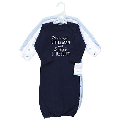 Hudson Baby Infant Boy Cotton Gowns, Newest Family Member, Preemie/Newborn