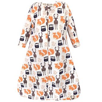 Hudson Baby Infant Boy Long Sleeve Cotton Jersey Sleeping Bag, Forest