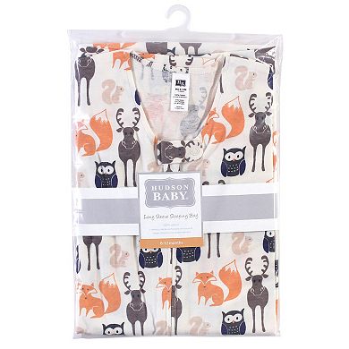 Hudson Baby Infant Boy Long Sleeve Cotton Jersey Sleeping Bag, Forest