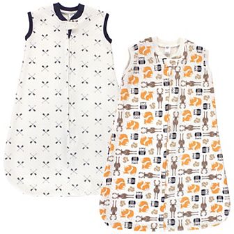 Hudson Baby Infant Boy Premium Quilted Sleeveless Sleeping Bag and Wearable Blanket, Boy Forest