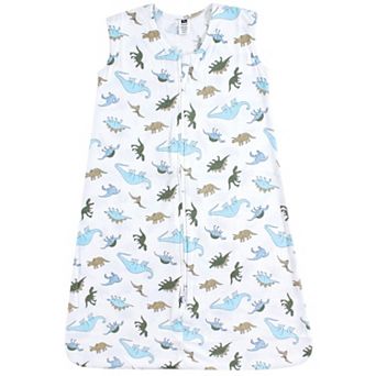 Hudson Baby Infant Boy Cotton Sleeveless Wearable Sleeping Bag, Sack, Blanket, Dinosaurs
