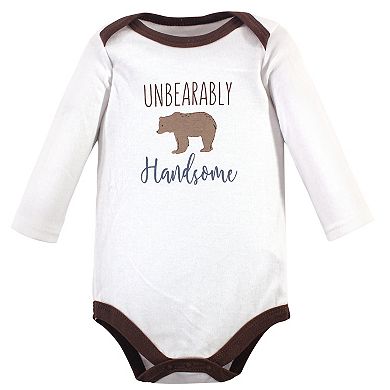 Infant Boy Cotton Long-Sleeve Bodysuits 5pk