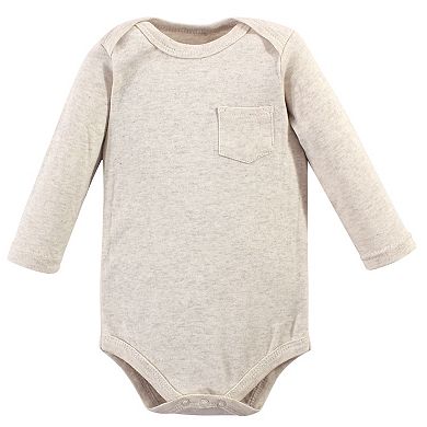 Infant Boy Cotton Long-Sleeve Bodysuits 5pk