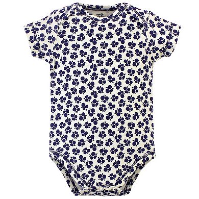 Touched by Nature Baby Girl Organic Cotton Bodysuits 5pk, Blossoms