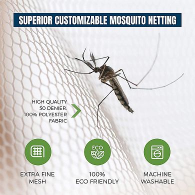 Mekkapro Large Mosquito Bug Screen Netting, 10ft X 10ft, Garden Netting For Vegetables, Plants