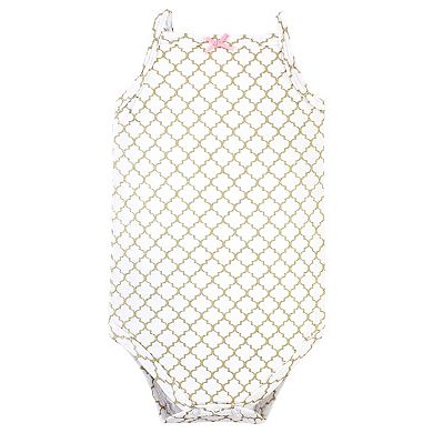 Hudson Baby Infant Girl Cotton Sleeveless Bodysuits 5pk, Llama