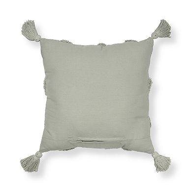 The Big One 16" x 16" Aqua Tufted Pillow
