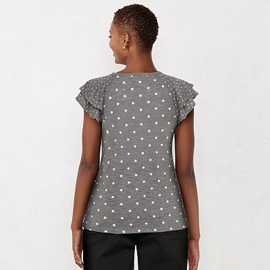 Women's LC Lauren Conrad Flutter-Sleeve Top