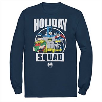 Big & Tall Batman Holidays Heroes Squad Robin Long Sleeve