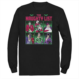 Big & Tall Batman The Gotham Naughty List Long Sleeve
