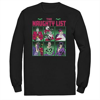 Big & Tall Batman The Gotham Naughty List Long Sleeve