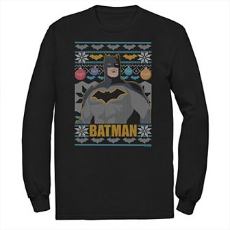 Big & Tall Batman Ugly Sweater Design Tee