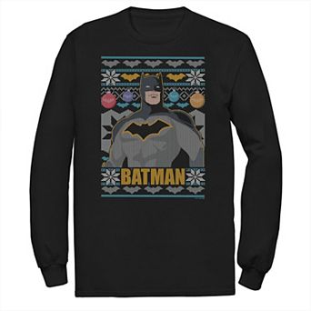 Big & Tall Batman Ugly Sweater Design Tee