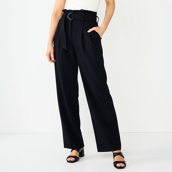 Womens Nine West Paperbag Waist Trouser