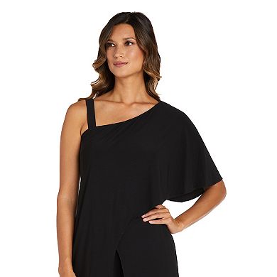 Women's R&M Richards One-Shoulder Drape Panel Jumpsuit