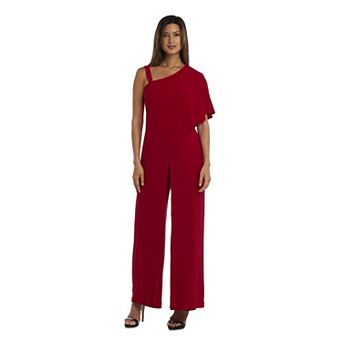 Women's R&M Richards One-Shoulder Drape Panel Jumpsuit