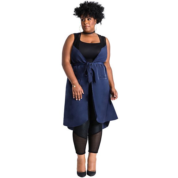 Poetic Justice Curvy Women's Navy Active Sheer Panels Leggings Size Small  at  Women's Clothing store