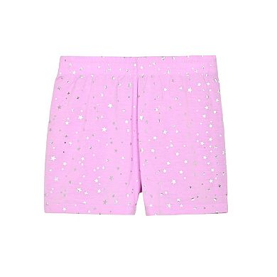 Sleep On It Girls 2-Pc Short-Sleeve Button Down Coat Pajama Top and Pajama Shorts Set w Scrunchie