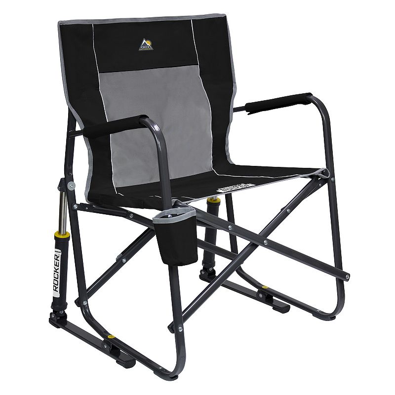 GCI Outdoor Freestyle Rocker Folding Rocking Camping Chair  Black