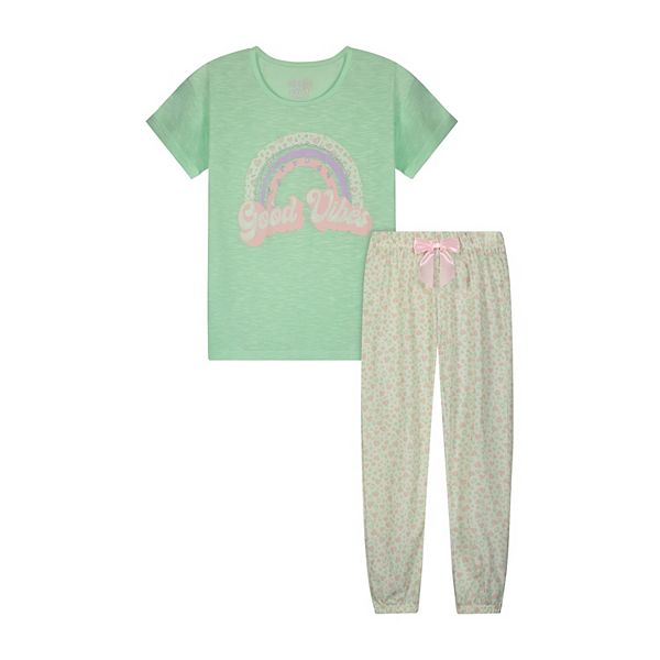 Sleep On It Girls Good Vibes 2-Piece Pajama Pants Sleep Set