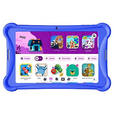 ME K10 Google Kids Space 10" 64GB Tablet with Silicone Bumper Case Kickstand (2023 Model)