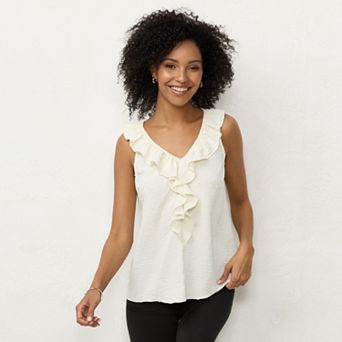 Women's LC Lauren Conrad Cascading Ruffle Tank