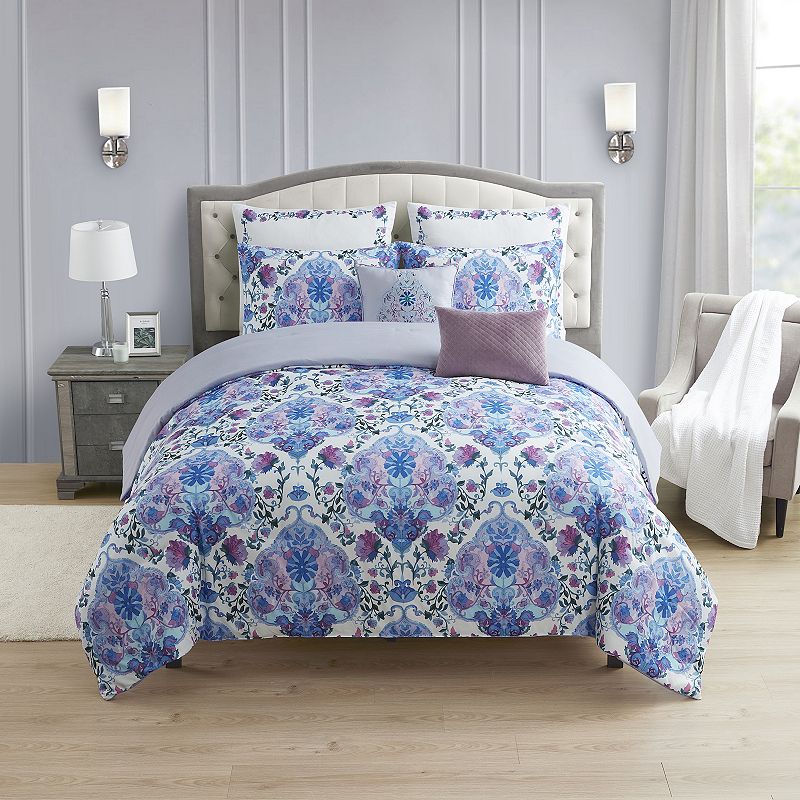 Sweet Home Collection Juliette Floral Comforter Set with Shams, Multicolor,