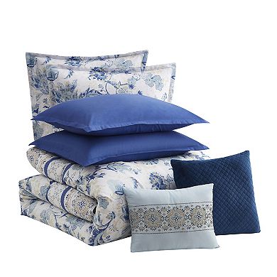 Sweet Home Collection Margolis Floral Comforter Set