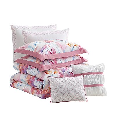 Sweet Home Collection Melrose Floral Comforter Set