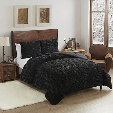 Sweet Home Collection Mika Faux Fur Comforter Set with Shams